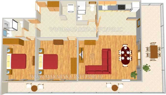 Apartman Prlic 3 Makarska Buitenkant foto